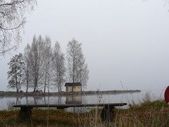 127-Rottneros Park aan Mellan Fryken in mist
